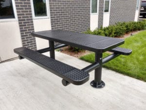 black picnic table