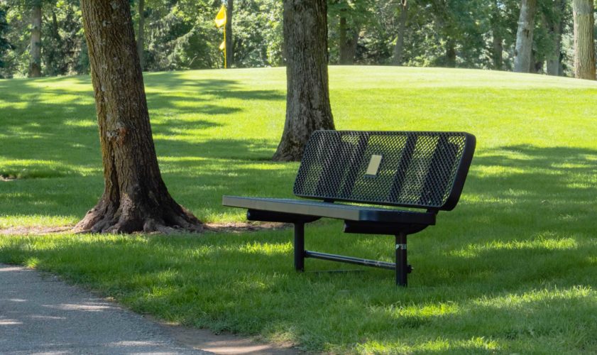 black bench