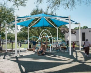 shade over playground