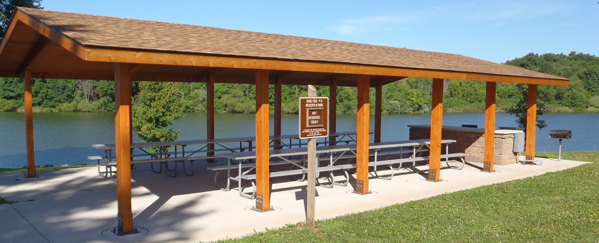 lakeside wood shelter