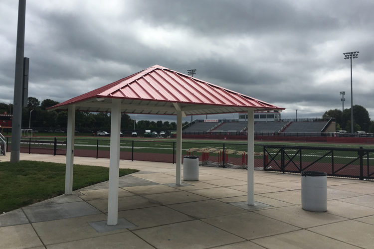 steel shelter at park