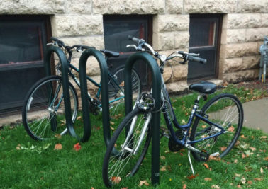 bike rack with 2 bikes