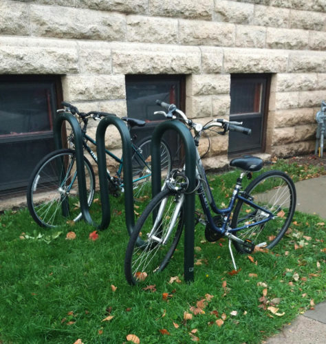 bike rack with 2 bikes