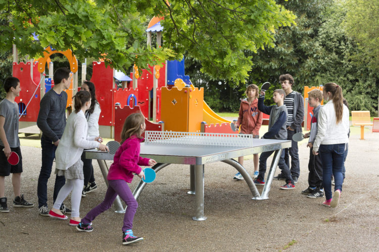 kids playing ping pong