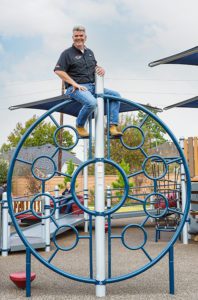 Eric on playground equipment